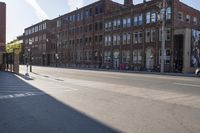 Town Asphalt Lane with Brick Walls - 002