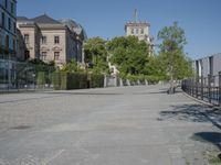 Town Square in Berlin: Classic Architecture and Cobblestone Roads