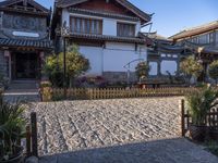 Traditional Homes and Hotels on Cobblestone Streets in Lijiang