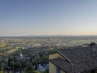 Aerial View of a Town in Tuscany, Italy