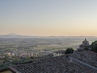 Aerial View of a Town in Tuscany, Italy