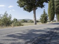 Tuscany, Italy: Clear Sky and Asphalt Road