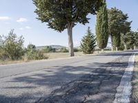 Tuscany, Italy: Clear Sky and Asphalt Road