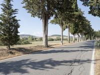 Picturesque Road and Rural Landscape in Tuscany, Italy