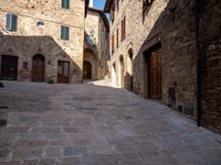 Tuscany Italy Road Village with Classic Architecture