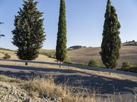 Tuscany Italy Rugged Road Asphalt 001