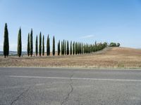 Tuscany Italy Scenic Road Clear Sky 002