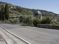 Tuscany Landscape: Mountain Pass with Clear Sky