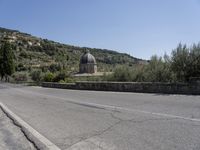 Tuscany Landscape: Mountain Pass with Clear Sky