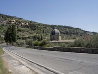 Tuscany Landscape: Mountain Pass with Clear Sky