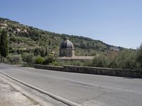 Tuscany Landscape: Mountain Pass with Clear Sky