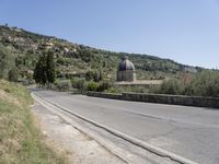 Tuscany Landscape: Mountain Pass with Clear Sky