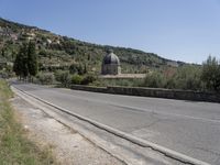 Tuscany Landscape: Mountain Pass with Clear Sky