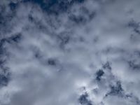 two men fly a kite on the beach during day time with low clouds overhead overhead