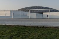 City in the UAE: Road, Water, and Grass