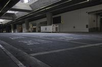 an empty parking lot that has been converted to look more like the underground train station