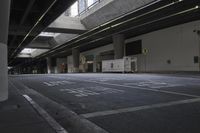 an empty parking lot that has been converted to look more like the underground train station