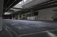 an empty parking lot that has been converted to look more like the underground train station