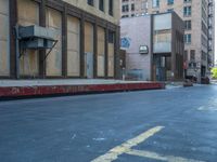 Urban Alleyway in Salt Lake City, Utah: A Road Lined with Parking Decks