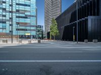 Urban Architecture in Barcelona: Shadows on the Asphalt Road