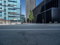 Urban Architecture in Barcelona: Shadows on the Asphalt Road