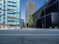 Urban Architecture in Barcelona: Shadows on the Asphalt Road