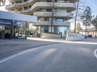 Urban architecture in a bustling city