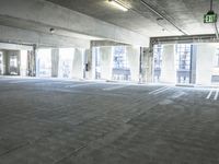 Urban Architecture: Cityscape with Parking Garage and Walkway