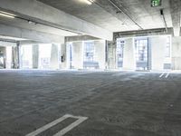 Urban Architecture: Cityscape with Parking Garage and Walkway