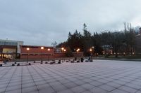 Urban Architecture at Dawn in Winter
