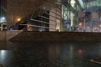 Urban Architecture: Night Lights and Reflections