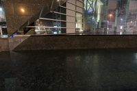 Urban Architecture: Night Lights and Reflections