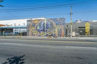 a large graffiti painted on a building in the city of anaheim, ca united states