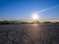 Urban Asphalt Surface in Los Angeles, California