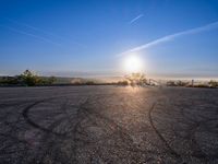 Urban Asphalt Surface in Los Angeles, California