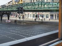 Urban Berlin Cityscape with Yellow Buildings and Road