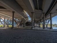 Urban Berlin: Cobblestone Streets Under a Clear Sky