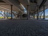 Urban Berlin: Cobblestone Streets Under a Clear Sky