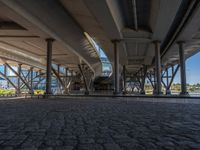 Urban Berlin: Cobblestone Streets Under a Clear Sky