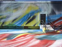 Urban Berlin: Colorful Street Art in the Courtyard of a Modern Warehouse