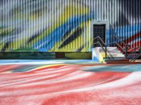 Urban Berlin: Colorful Street Art in the Courtyard of a Modern Warehouse