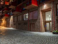 Urban Berlin at Night: Cobblestone Streets