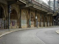 Urban Berlin Street Scene with Graffiti