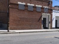 Urban Brick Building in Los Angeles, California, USA