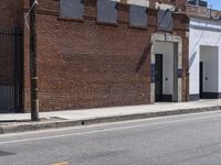 Urban Brick Building in Los Angeles, California, USA