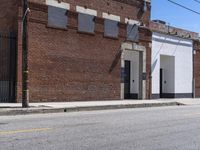 Urban Brick Building in Los Angeles, California, USA