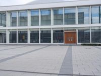 Urban Building with Glass Wall in the City