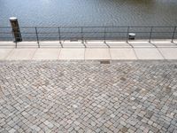 Urban City in Germany: Grey Cobblestone and Modern Architecture