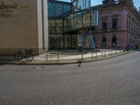 Urban City Life: Glass Wall of a Museum in Berlin