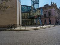 Urban City Life: Glass Wall of a Museum in Berlin